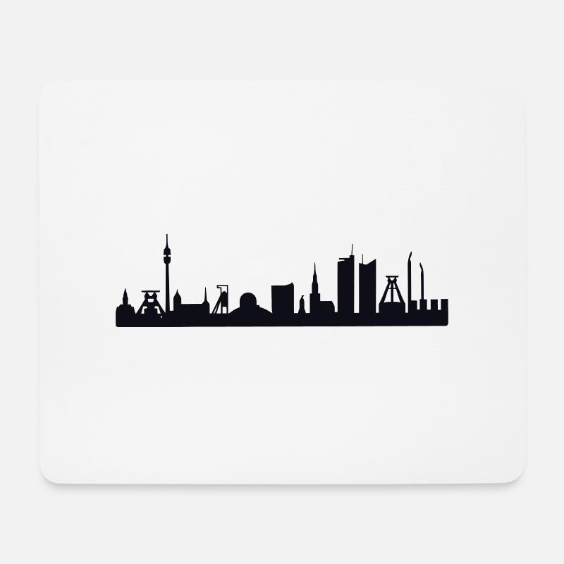 Ruhrgebiet Skyline - Mousepad (Querformat) - Weiß