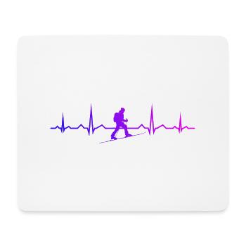 Ski Mountaineering Ski Tour Skiing Tour Ski Tourin - Mousepad (Querformat) - Weiß - Vorne