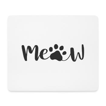Patte miaulante de l’amoureux des chats - Tapis de souris (format paysage) - blanc - Devant