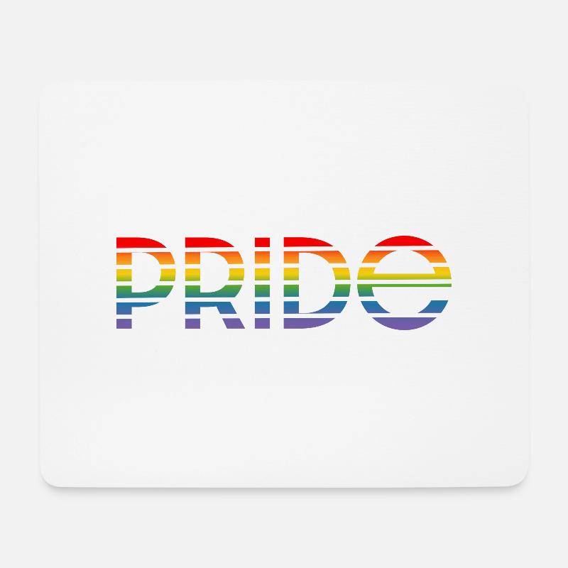 Pride rainbow - Mousepad (Querformat) - Weiß