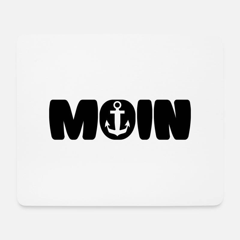 MOIN schwarz - Mousepad (Querformat) - Weiß