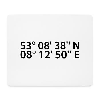 Oldenburg Koordinaten - Mousepad (Querformat) - Weiß - Vorne