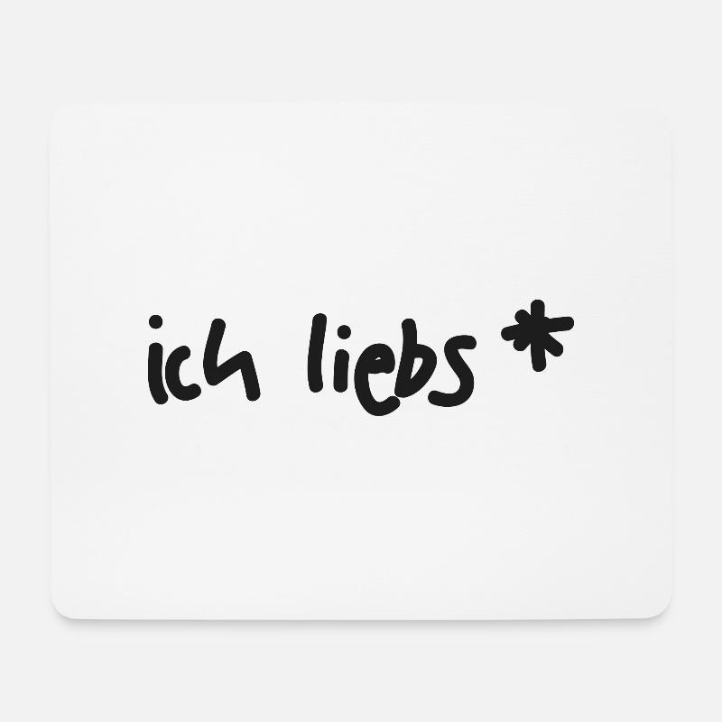ich liebs - Mousepad (Querformat) - Weiß