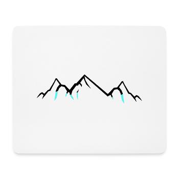 Mountains - Mousepad (Querformat) - Weiß - Vorne