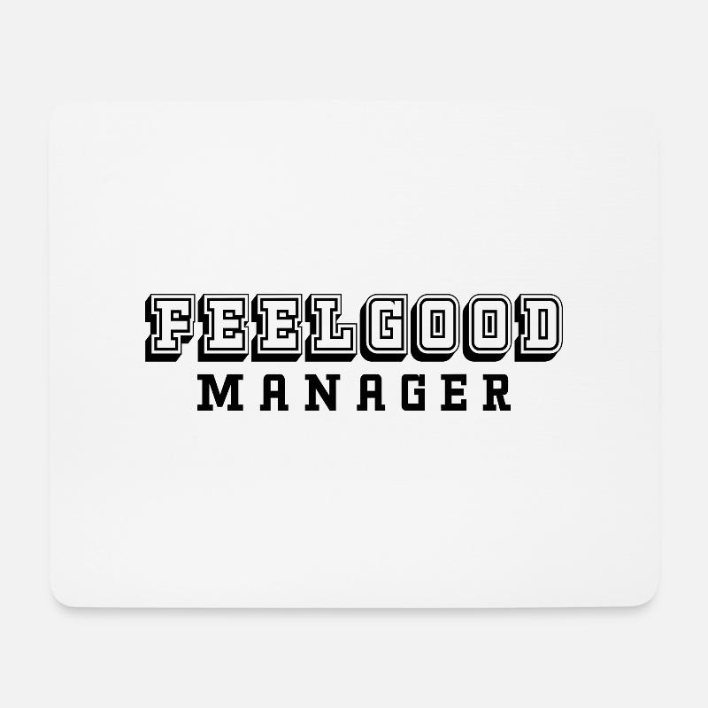 Feelgood Manager Tshirt weiss - Mousepad (Querformat) - Weiß