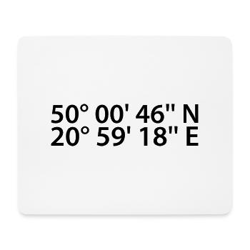 Tarnów coordinates - Mouse Pad (horizontal) - white - Front