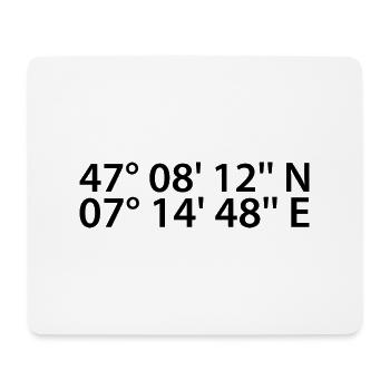 Biel Koordinaten - Mousepad (Querformat) - Weiß - Vorne