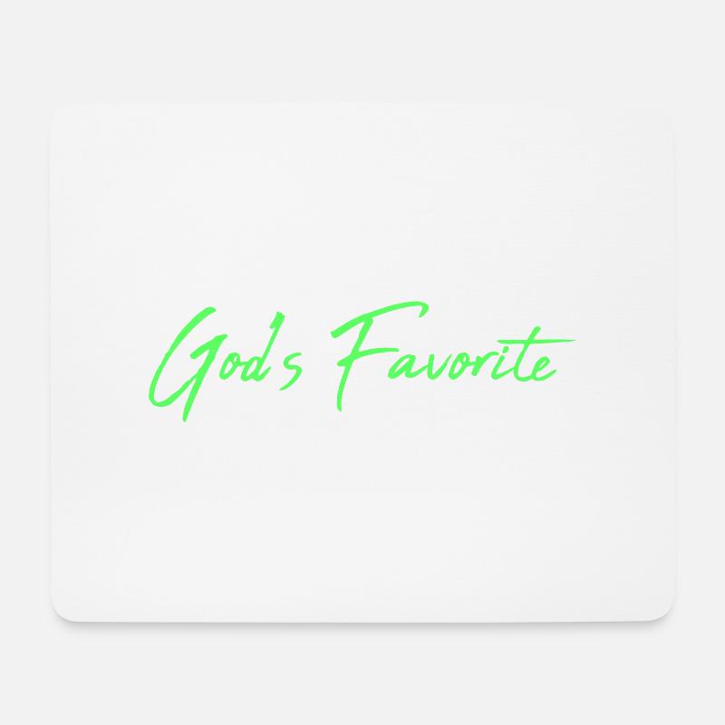 Gods Favorite - Mousepad (Querformat) - Weiß