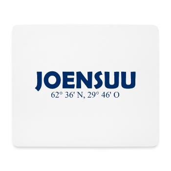 Joensuu - Finlande - Coordonnées - Longitude Latitu - Tapis de souris (format paysage) - blanc - Devant