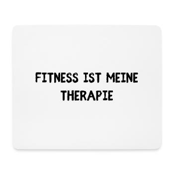 Fitness ist meine Therapie - Mousepad (Querformat) - Weiß - Vorne