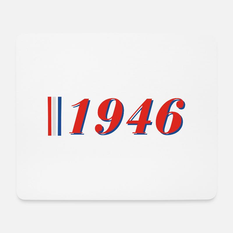 Jahr 1946 - Mousepad (Querformat) - Weiß