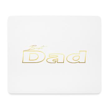 Meilleur papa or - Tapis de souris (format paysage) - blanc - Devant