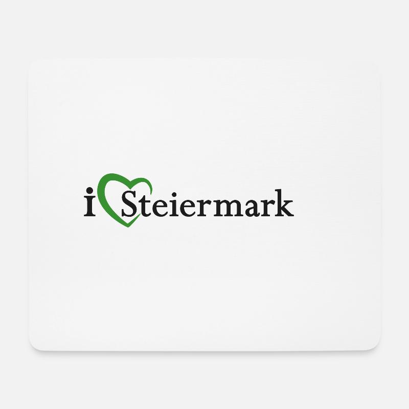 Steiermark schwarz schatten - Mousepad (Querformat) - Weiß