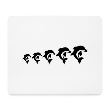 dolphin family - Mousepad (Querformat) - Weiß - Vorne