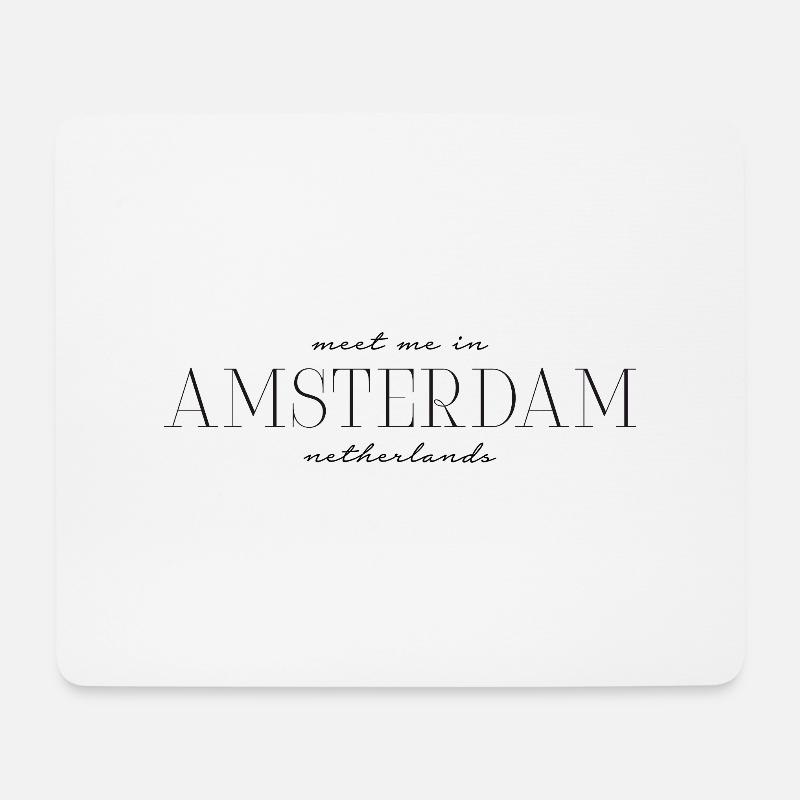 Meet me in Amsterdam Netherlands - Mousepad (Querformat) - Weiß