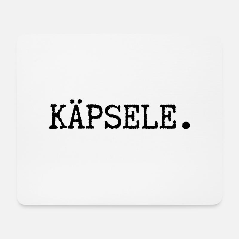 Käpsele_black - Mousepad (Querformat) - Weiß