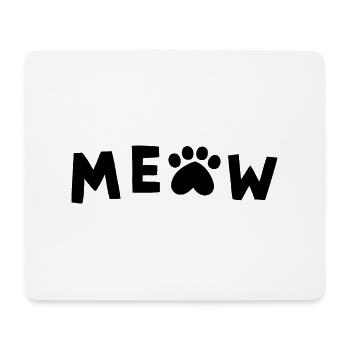 Miaou - Tapis de souris (format paysage) - blanc - Devant