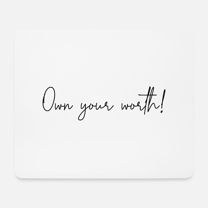 Erkenne deinen Wert - Mousepad (Querformat) - Weiß