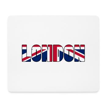 London – Bold Text with UK Flag Inside - Mouse Pad (horizontal) - white - Front