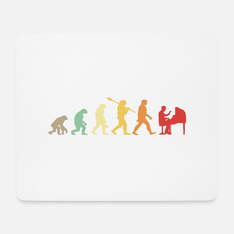 Evolution Klavier Pianist Klavier - Mousepad (Querformat) - Weiß