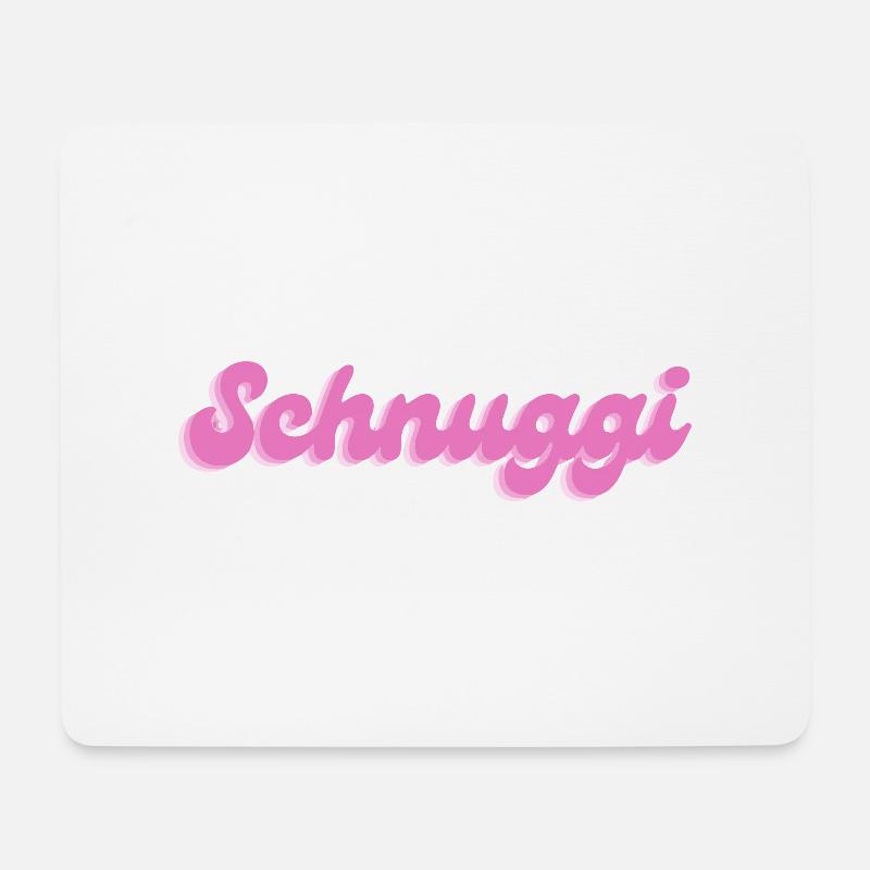Schnuggi in rosa - Mousepad (Querformat) - Weiß