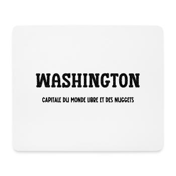 Washington capitale du monde et des nuggets - Tapis de souris (format paysage) - blanc - Devant