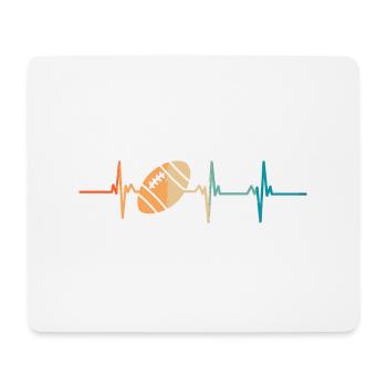 Rugby Heartbeat - Mouse Pad (horizontal) - white - Front