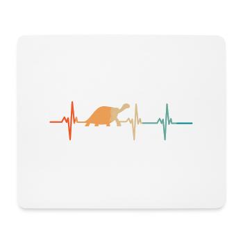 Heartbeat Turtle - Mouse Pad (horizontal) - white - Front