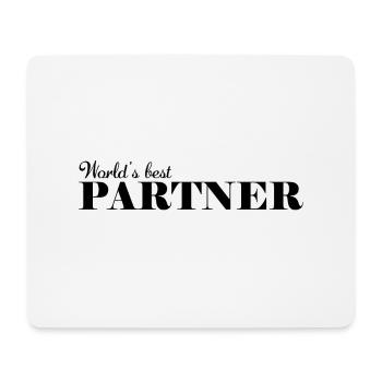 le meilleur partenaire au monde - Tapis de souris (format paysage) - blanc - Devant