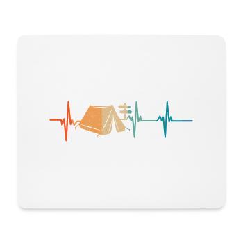 Heartbeat Camping - Mousepad (Querformat) - Weiß - Vorne