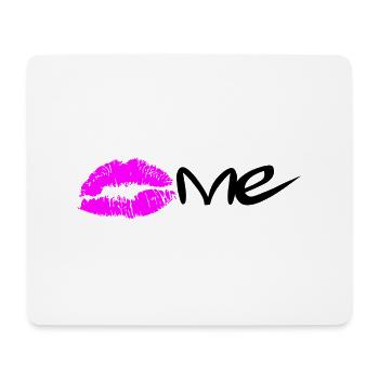 Kiss me - Mousepad (Querformat) - Weiß - Vorne