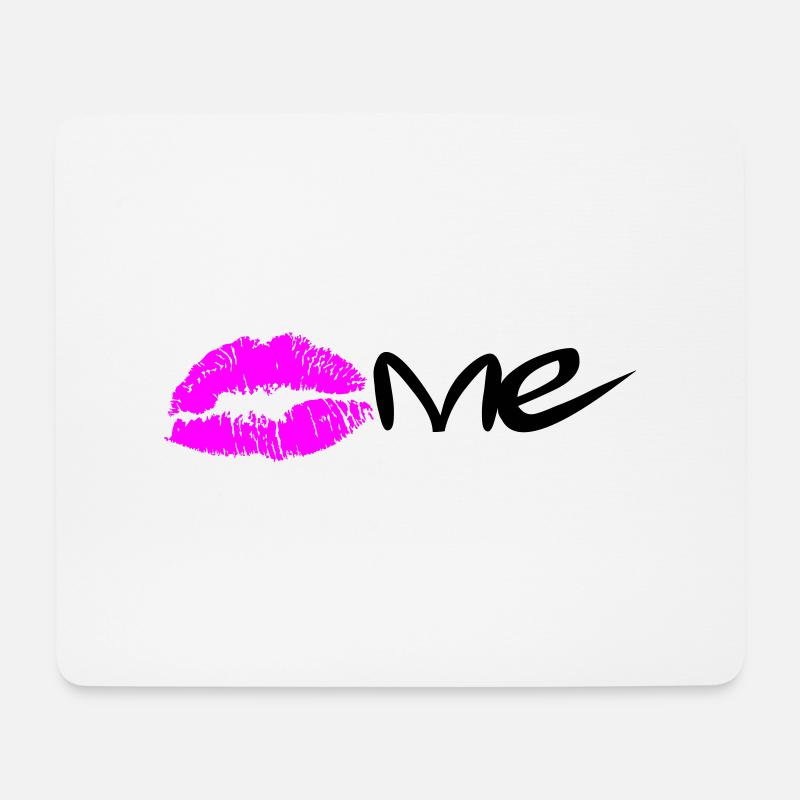 Kiss me - Mousepad (Querformat) - Weiß