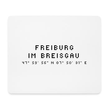 Freiburg im Breisgau coordinates - Mouse Pad (horizontal) - white - Front
