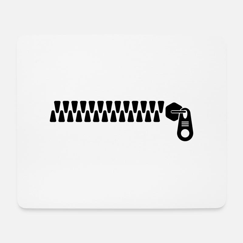 Zipper - Mousepad (Querformat) - Weiß