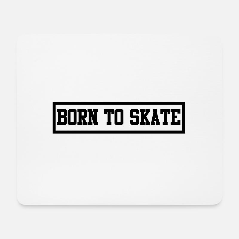 Born To Skate - Mousepad (Querformat) - Weiß