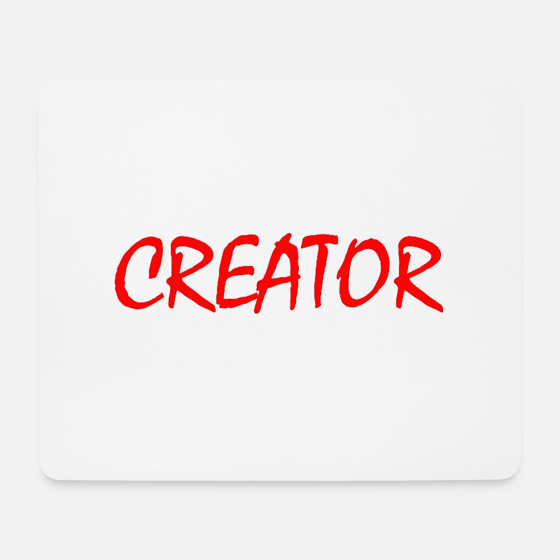 Creator - Mousepad (Querformat) - Weiß