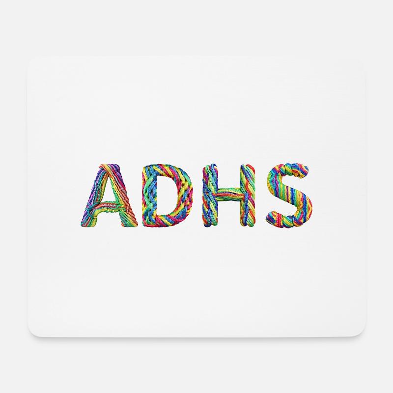 ADHD - Mouse Pad (horizontal) - white