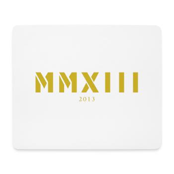 Roman numeral year of birth Made in 2013 - Mouse Pad (horizontal) - white - Front