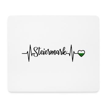 Steiermark Puls Herzlinie - Mousepad (Querformat) - Weiß - Vorne