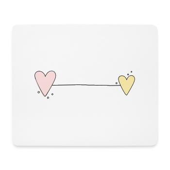 Heart Line Horizontal - Mouse Pad (horizontal) - white - Front