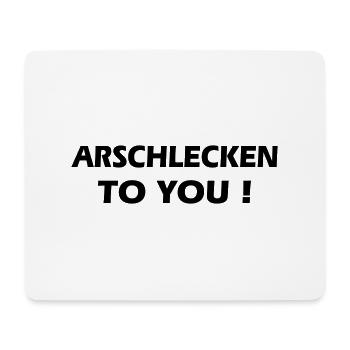 Arschlecken - Mousepad (Querformat) - Weiß - Vorne