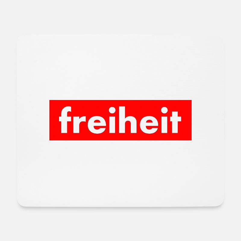 Freiheit - Mousepad (Querformat) - Weiß