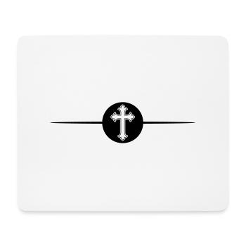 Cross Symbol Line - Mouse Pad (horizontal) - white - Front