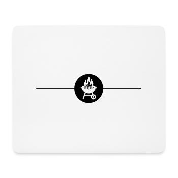 Grill Symbol Grillen Linie - Mousepad (Querformat) - Weiß - Vorne