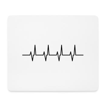 herz frequenz - Mousepad (Querformat) - Weiß - Vorne