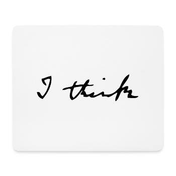 I think - Mousepad (Querformat) - Weiß - Vorne