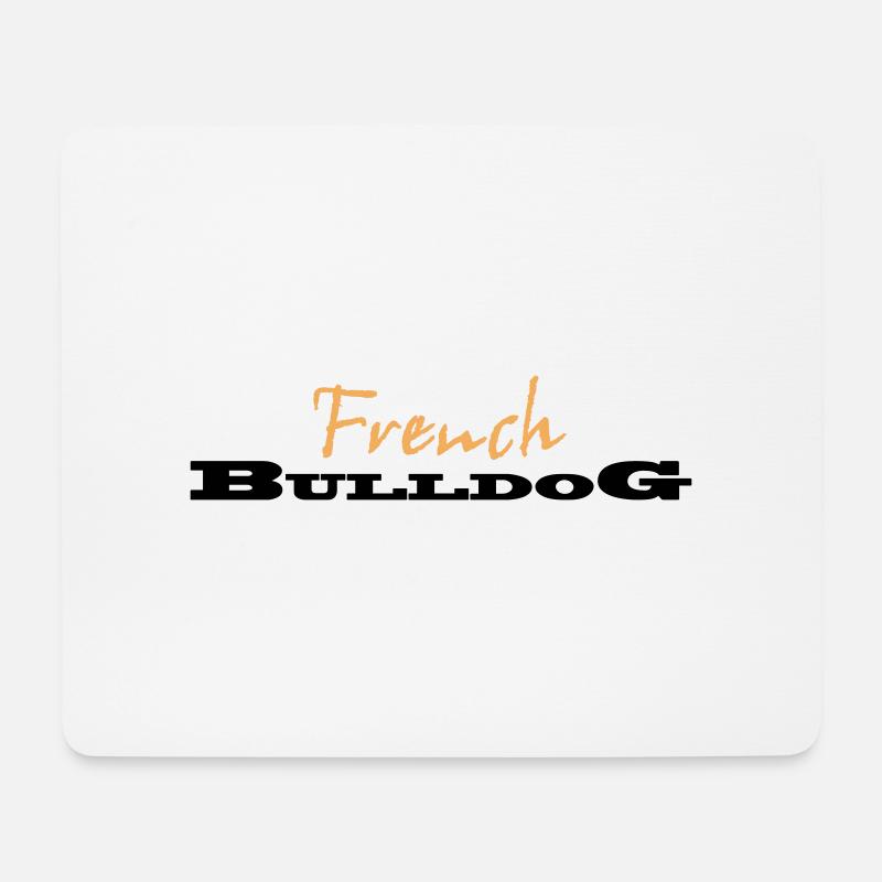 French Bulldog Logo - Mousepad (Querformat) - Weiß