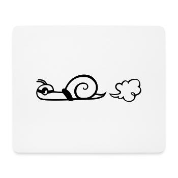 schneckentempo_schneckera - Mousepad (Querformat) - Weiß - Vorne