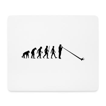 Evolution Alpenhorn - Mousepad (Querformat) - Weiß - Vorne
