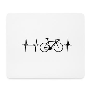 MEIN HERZ SCHLÄGT FÜR MEIN FAHRRAD! - Mousepad (Querformat) - Weiß - Vorne